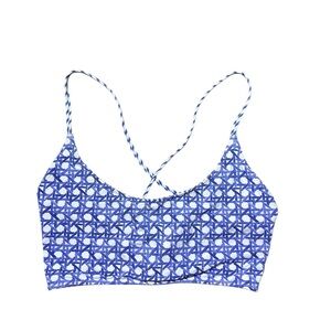 Vineyard Vines Women’s Blue Geometric Patterned Bikini Top Size Large